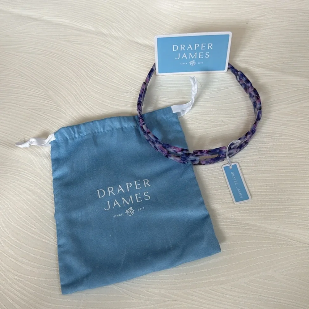 Draper James Purple Chain Link Headband w Dustbag - Picture 5 of 5